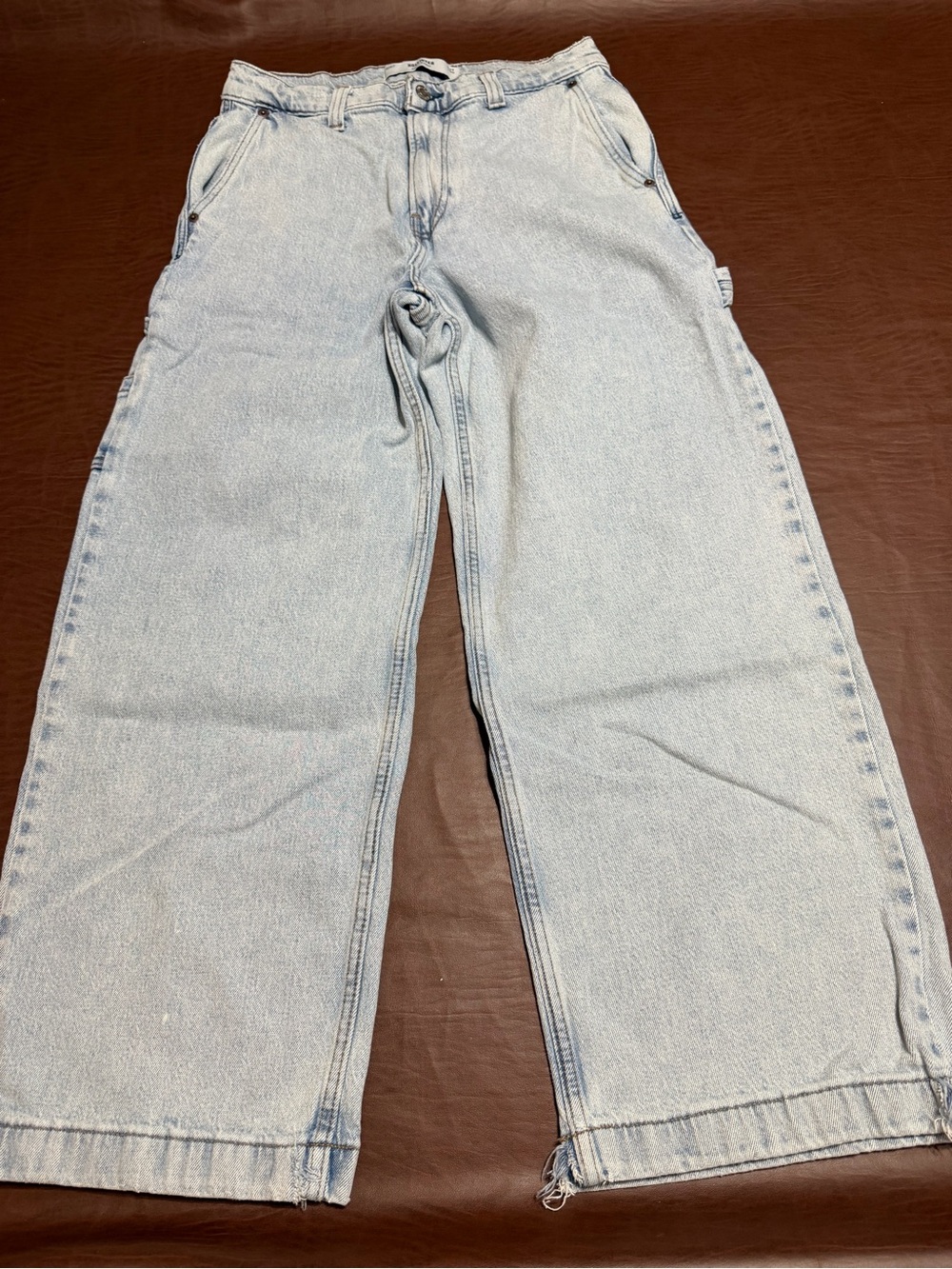 Hollister Super Baggy Blue Men's Carpenter Jeans - Classic Relaxed Fit